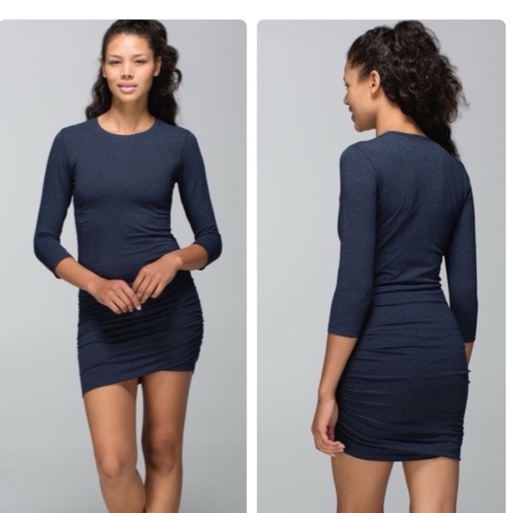 Lululemon anytime dress heathered inkwell